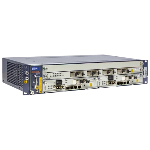 2RU шасси ZTE OLT GPON, 2 слота для установки интерфейсных модулей, 8 GPON портов, DC